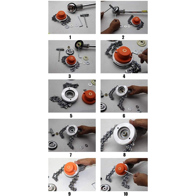 65Mn Trimmer Head Coil Chain Lines Brush Cutter Weed Eater