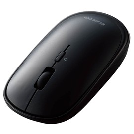 Elecom Wireless Bluetooth Mouse, Slint M-TM10BBBK/EC, Thin, Quiet, 4 Buttons, Presentation Mode Function, Compatible with Windows, Mac, Android, IOS and iPadOS FireOS (Black)