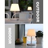 WEILAILUX Outdoor Battery Operated Table Lamp Waterproof, 4000mAh Cordless Table