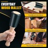 Precision 15oz Wood Carving Mallet for Woodworking, Ergonomic Wooden Handle