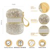 Kids Water Bling Glass Bottle, Rhinestone Bottle with Carrying Loop