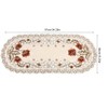 KooingTech Table Runner, Coffee Table Cover, 39x87cm Embroidered Red Floral