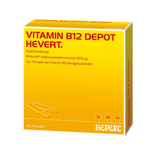Hevert Vitamin B12 Depot Hevert Ampullen, 100 St. Ampullen