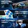 Glitfix 2pcs Wireless Controller für PS-4/Pro/Slim/PC, Game Controller mit Turbo/Zurück
