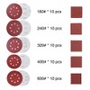100PCS 125mm Sanding Discs Round 8 Hole Sanding Discs Pads