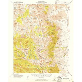YellowMaps Mt Pinchot CA topo map, 1:62500 Scale, 15 X 15 Minute, Historical, 1953, Updated 1954, 20.8 x 16.6 in - Paper