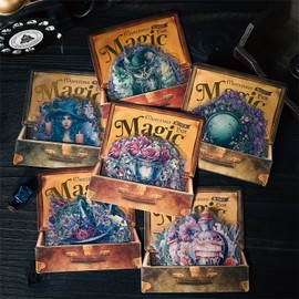 Scrapbooking Stickers Accessory Set, 120 Pieces, Vintage Magic Series Stickers, Bullet Journaling Accessories, Scrapbook Stickers for Planner Album, Notebook, Photo Album, Journaling, Calendar, DIY