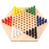 Chinese Checkers Set With Multiple Chess Pieces Wooden Board Interactive