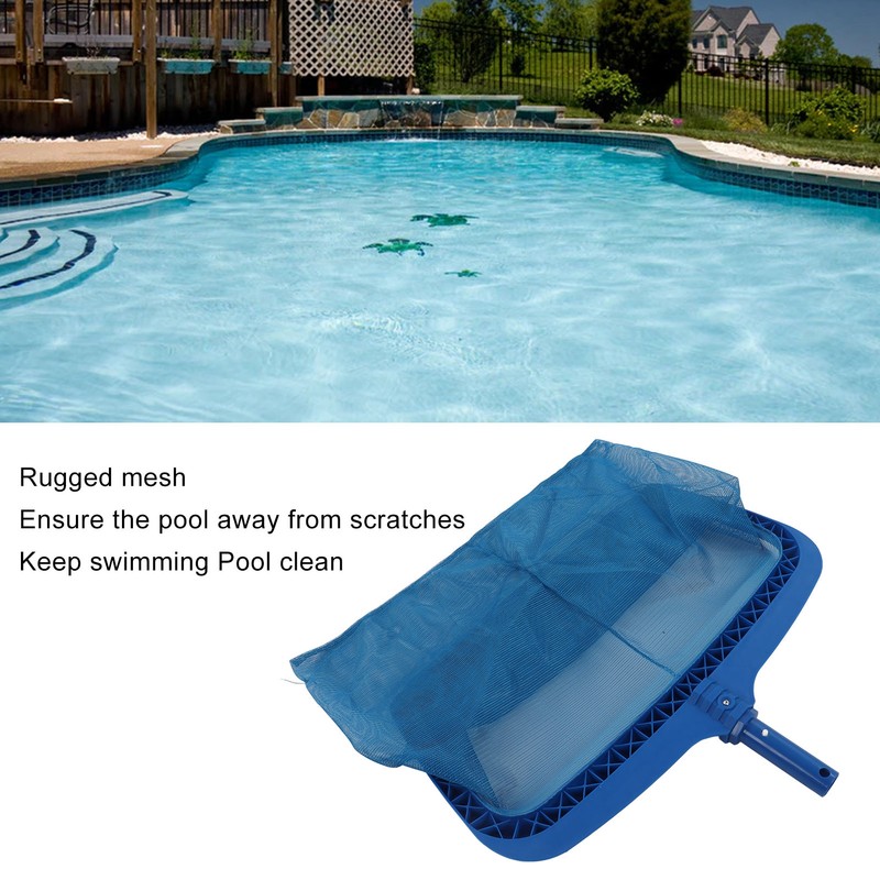 Swimming Pool Leaf Skimmer Net ABS Blue Reinforced Frame Heavy
