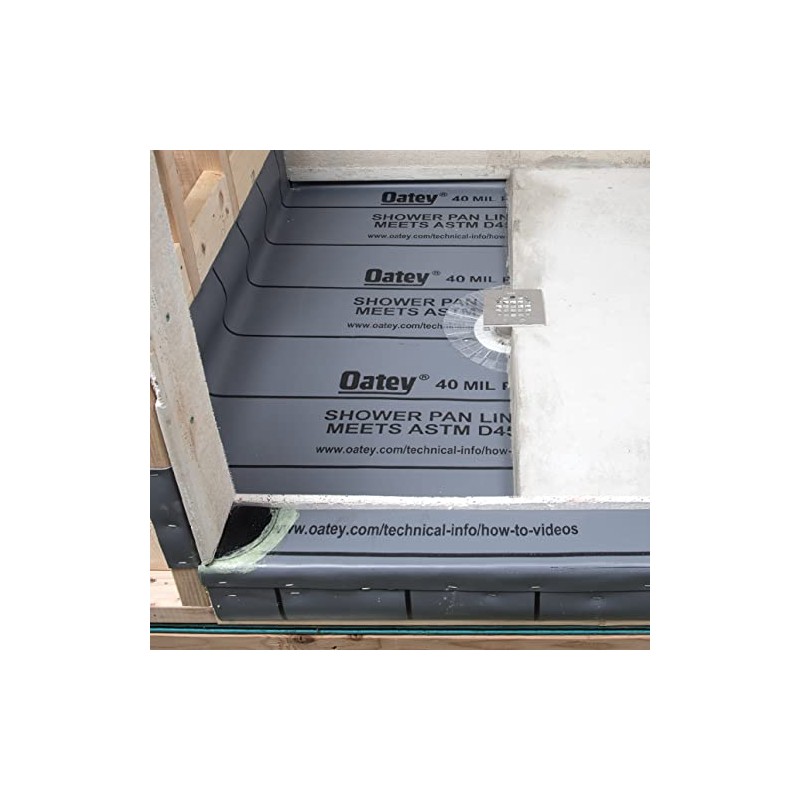 Oatey PVC Shower Pan Liner Kit Gray 5' x 6'