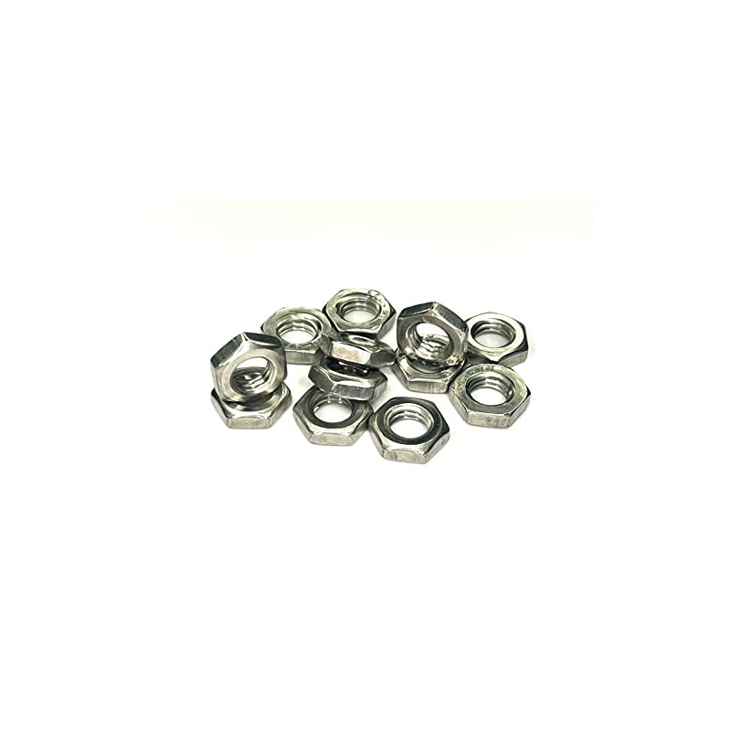M8 (8mm) Hex Half Lock Nut - A2 Stainless Steel