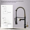 AIMADI Kitchen Faucet,Black Kitchen Faucet with Sprayer,Commercial Style Matte Black