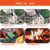 Fire Starter Survival Tool, 4 Inch Flint Steel Drilled Fire