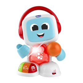 Chicco Robit Singe mit mir, Electronic Music Game with Microphone, 3 Game Modes, 3 Music Genres, Real Microphone, Karaoke, 3-6 Years