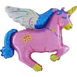 Toyland® 111 cm (44") rosa Folienballon in Einhornform - Partyballons für Kinder