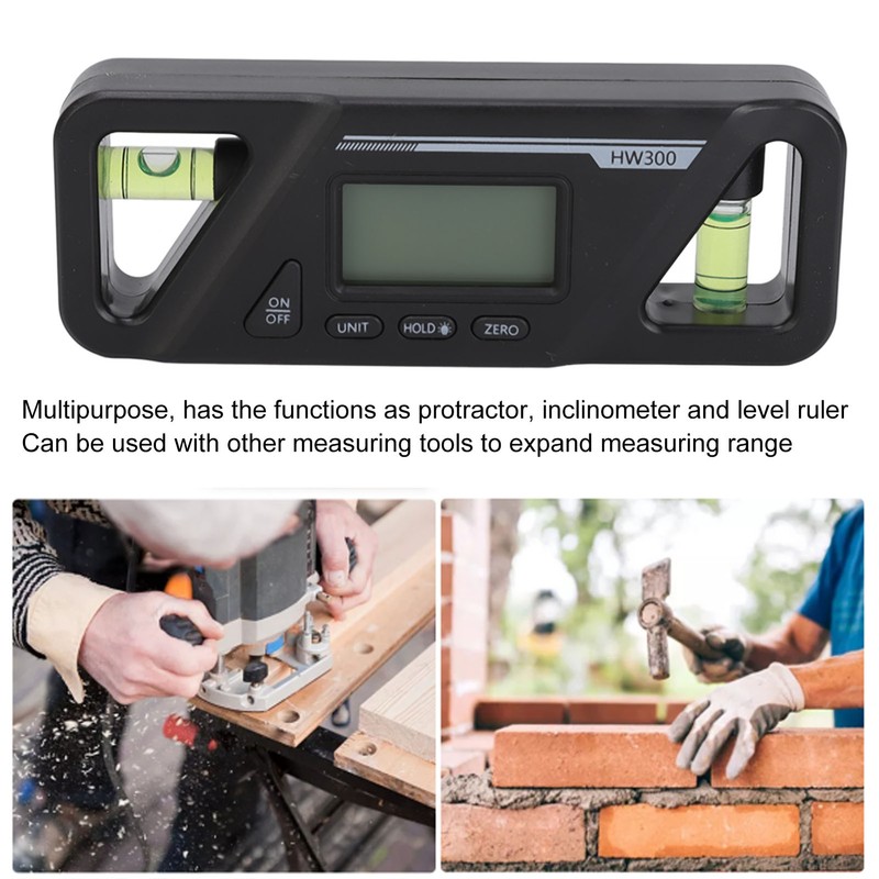 Digital Inclinometer Plastic ABS Magnetic Base Level Angle Measuring Gauge