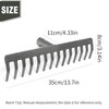 14-Tine Rakes for Lawns Heavy Duty Metal Replacement Rake Head