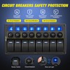 Nilight 8 Gang Rocker Switch Panel Waterproof Pre-Wired Marine with