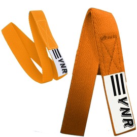 YNR Premium Gymnastic Bar Loops Straps, hand grip, palm protection, guards (30CM, Orange)