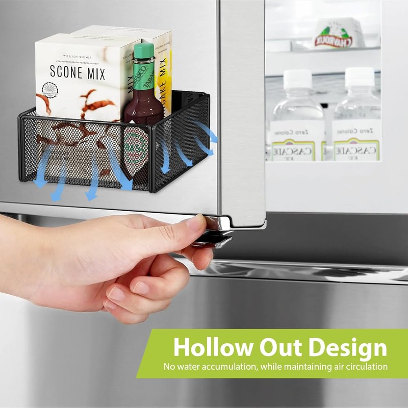 Umllpet Magnetic Shelf Kitchen Organiser, Spice Rack, Magnetic Fridge Shelf,