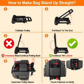 Sambois Rolling Teacher Tote Bag with Detachable Trolley, Wheeled Teacher Bag with Padded Laptop Compartment for up to 15.6 Inch, Multifunctional Rolling Briefcase for Teaching& Office (Elegant Gray)