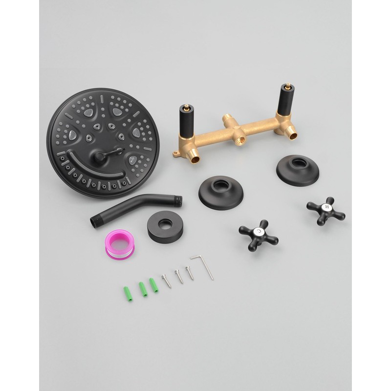 PHASAT 2 Handle Shower Faucet,Bathtub Faucet Set,Tub and Shower Trim
