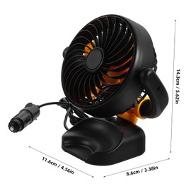 SHOWERORO Car Backseat Fan Compact USB Small Cooling Fan for Vehicle Strong Wind Low Noise Multi Purpose for Summer Winter Use Easy Installation Cars Power