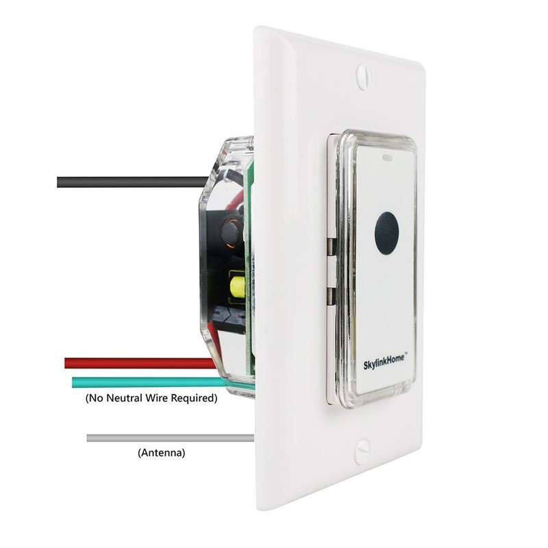 SkylinkHome WR-318 Dimmable Wall Switch with Snap on Remote Lighting