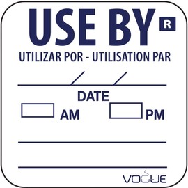 Vogue E150 Use By Labels (Pack of 1000), 25mm