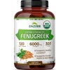 Zazzee USDA Organic Fenugreek 30:1 Extract, 6000 mg Strength, 120