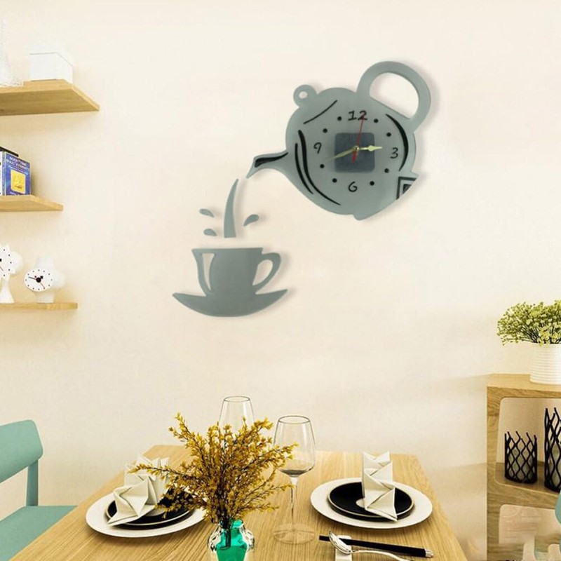 VILLCASE Resin Teapot Clock Mold for Wall - DIY Resin