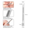2 Pcs Cuticle Pusher Cutter and Remover, Professional Double Ended