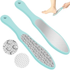RoserRose Callus Remover, Callus File, Double-Sided Stainless Steel Foot File, Callus Rasp for Foot Care, Callus Removal Foot and Shrinked Skin Callus - Blue
