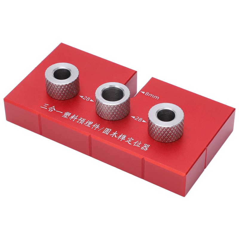 Wood Doweling Jig Drill Guide 3 in 1 Locator Hole