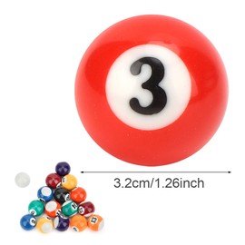Mini Resin Billiard Balls Ecofriendly Kids Billiard Ball Toy 16 Pcs 32mm Pool Table Billiard Training Cue Balls