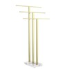 KES Standing Towel Rack 3-Tier with Marble Base, Brushed Gold