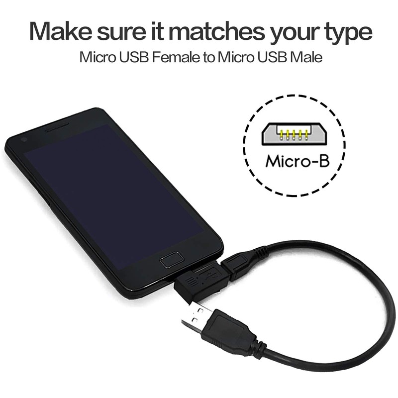 Haiker 1 Pair Right Left Angle Micro USB Male 90