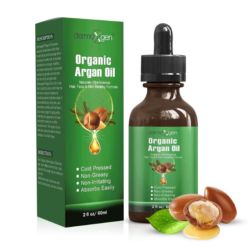 Dermaxgen Moroccan ARGAN OIL 100% Pure ORGANIC Virgin Unrefined Hair,