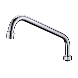 Favorpo 8 Inch Commercial Sink Faucet Swivel Spout Replacement Stainless Steel Add-on Swing Nozzle Replacement Kit for 1 or 2 Bay Compartment Sinks Chrome Finish (G 3/4")