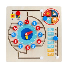 Teaching Clock Wooden Digital Matching Time Clock Educational Toys Early Learning Cognitive Boards