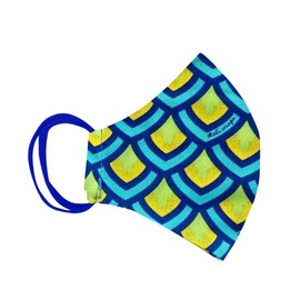 Meli Wraps - Reusable Cotton Face Masks, Washable Face Mask with Adjustable Ear Loops, Large Face Mask for Men, Women and Children, With Scales Mask Design