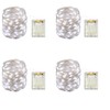 Set of 4 Battery Operated Mini Led Fairy Light Dewdrop