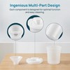 Yuaerbuo 6 Pack Plastic Paint Pots with Lids, Small Paint