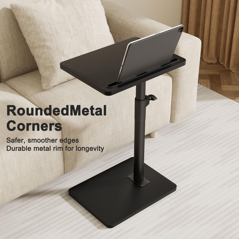 YUHFERA Sofa Armrest Tray Table for Couch - 360° Swivel
