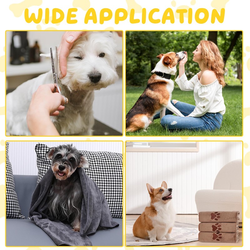 2 Pack Dog Towels for Drying Dogs, Microfibre Super Absorbent