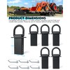 Aupar 5/8" Heavy-Duty Stake Pocket D Rings with Anti-Loss Cord