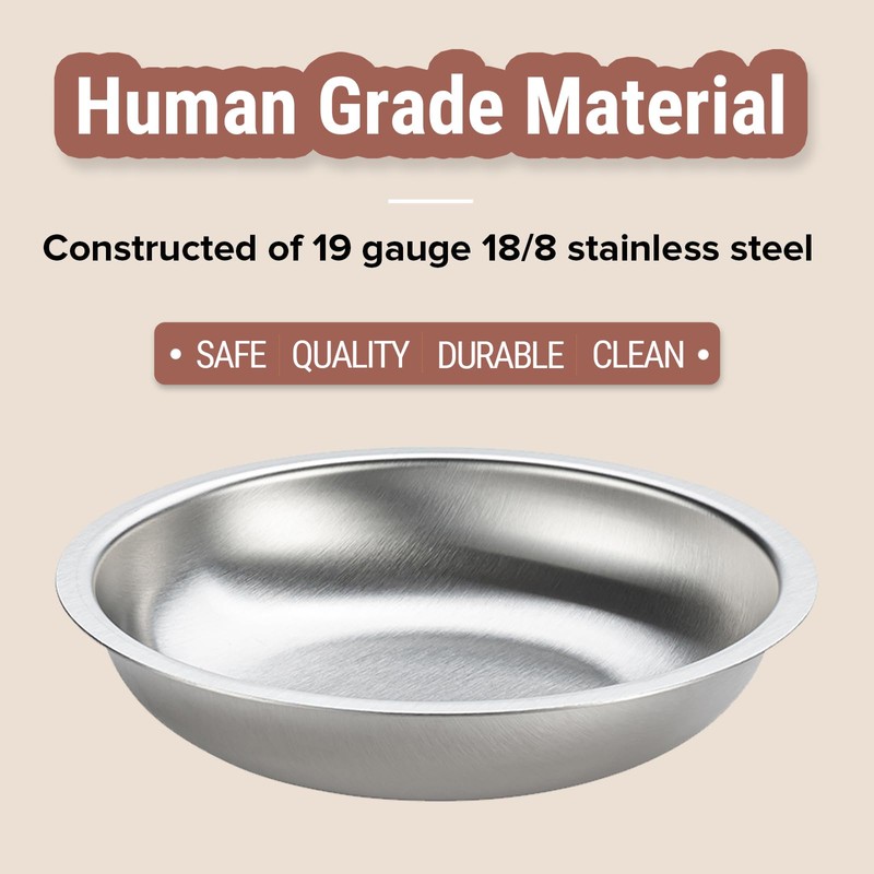 PEDAY 18/8 Stainless Steel Cat Bowls, Whisker Friendly, Human Grade,