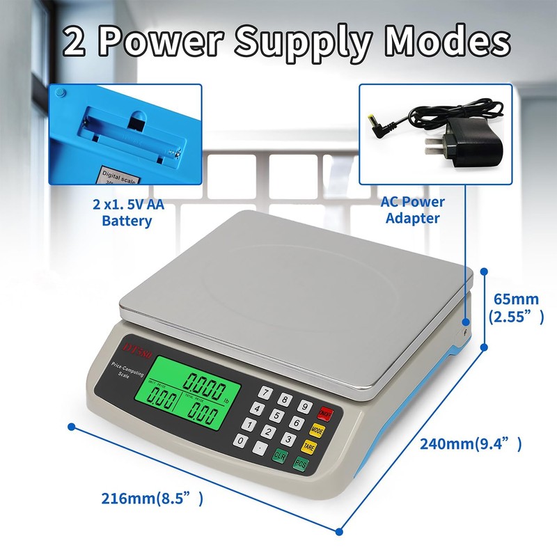 KNSWE Commercial Food Scale 40KG Large Digital Kitchen Scale Baking
