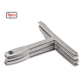 Set of 9 Yootones Guitar Understring Radius Gauge Tool Standard Width Guitar Setup Compatible with Guitar Bass Setup Luthier Tools (Silver)