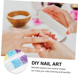 Healeved 4sets Nail Glitter Paillette for Stunning Manicure Art Shimmering Face Glitter Sequins for Parties and Special Events Easy to Apply Natural Artificial Nails